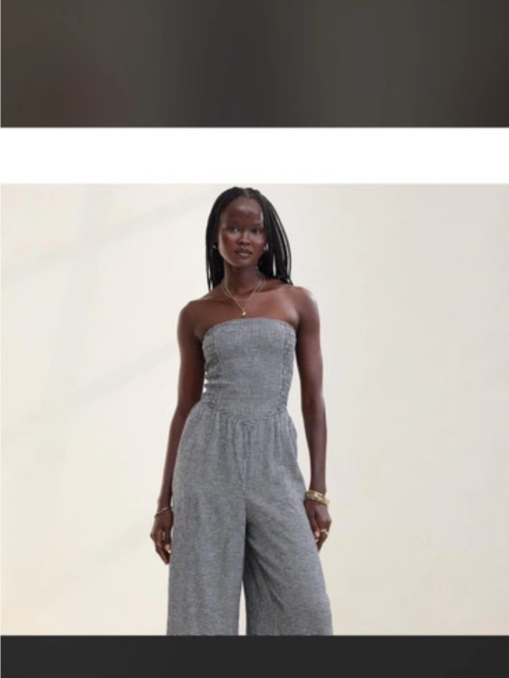aerie Strapless Wide-Leg Jumpsuit